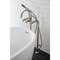 Aqua Vintage CCK8108DX Freestanding Tub Faucet with Supply Line, Stop Valve, Brushed Nickel CCK8108DX - alternate 6